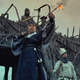 Zombies are known to dislike fire, though there’s really no telling what’s going on here in this scene from Kingdom.